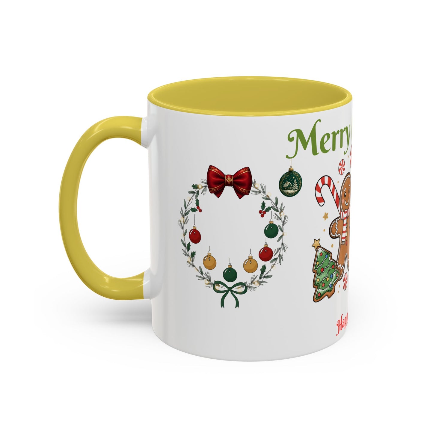 Merry Christmas & Happy New Year Gingerbread Holiday Mug (11oz/15oz)