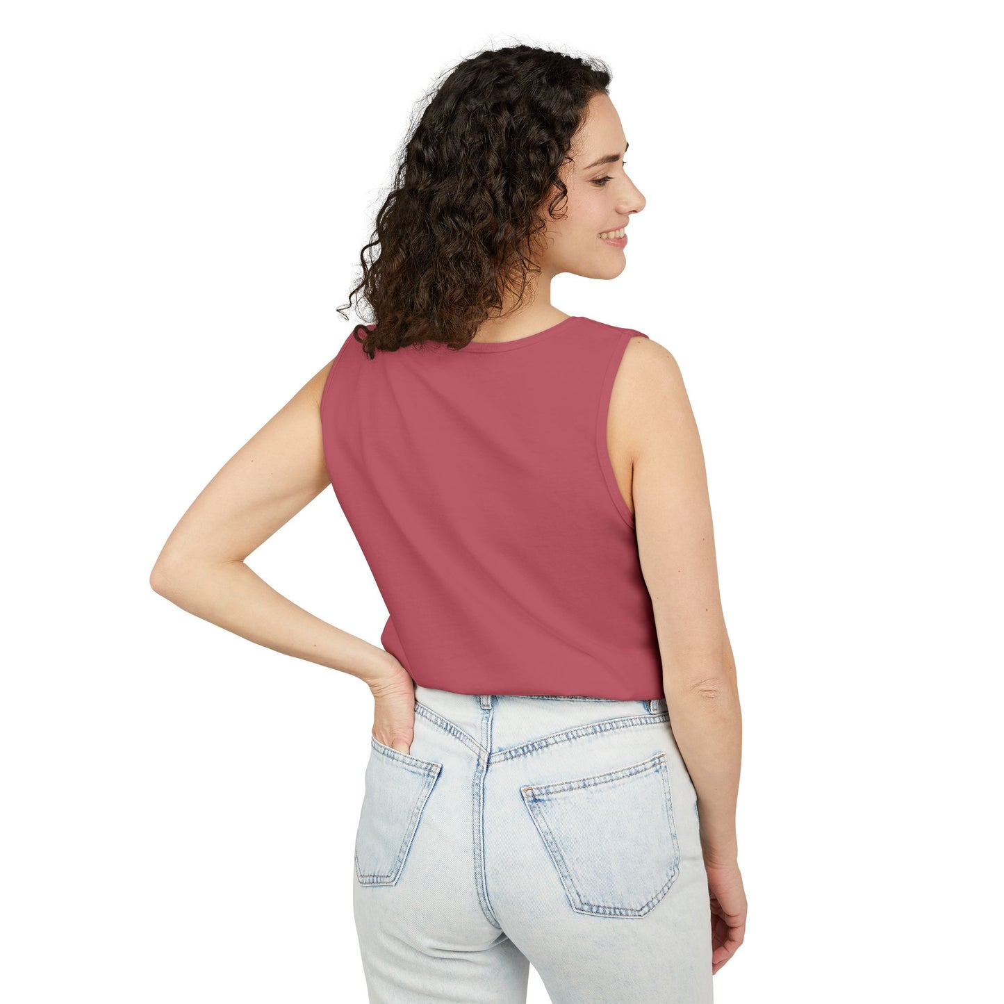 Flamingo Beach Tank Top — Tropical Palm Vacation Graphic Tank