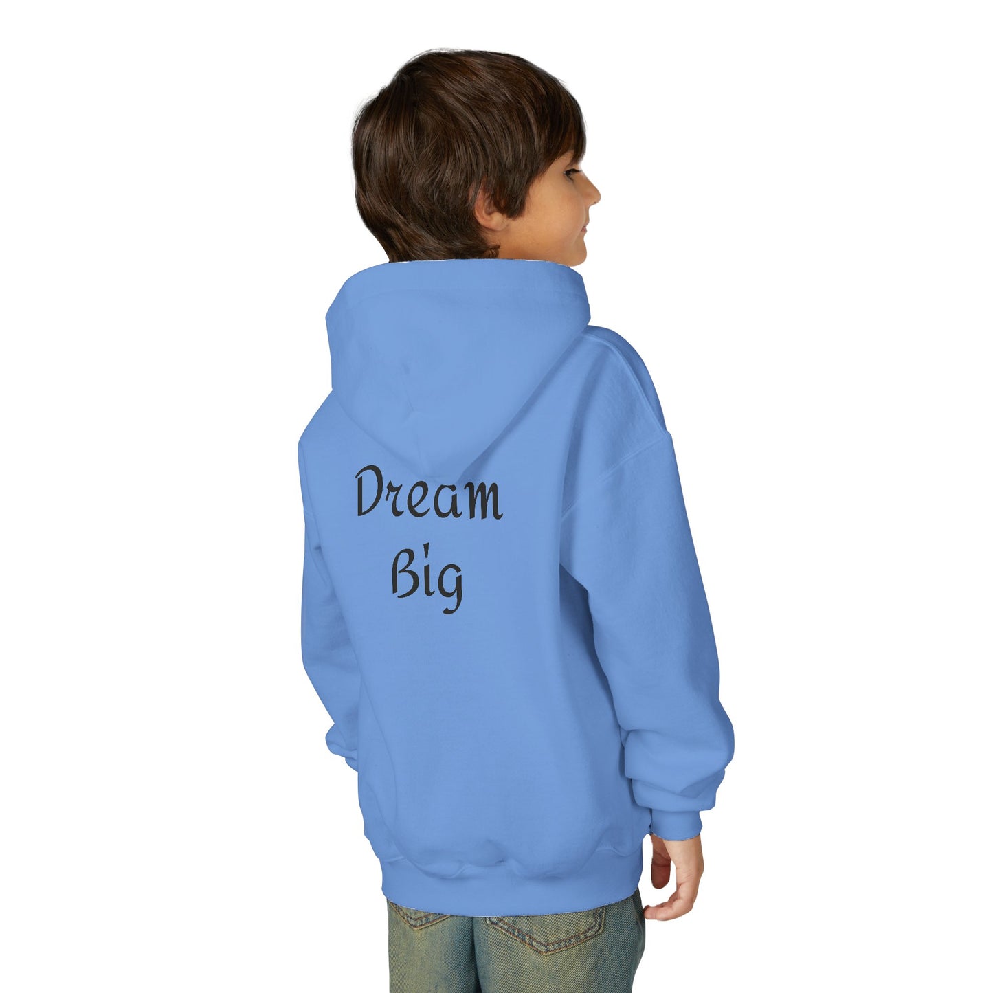 Rocket Launch Youth Hoodie, Dream Big Hooded Sweatshirt, Kids Space Hoodie, Future Astronaut Gift, Inspirational Sweatshirt