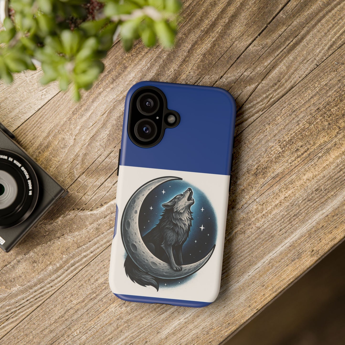 Wolf Moon Phone Case, Tough Cases for Animal Lovers, Gift for Her, Night Sky Aesthetic, Unique Phone Accessories