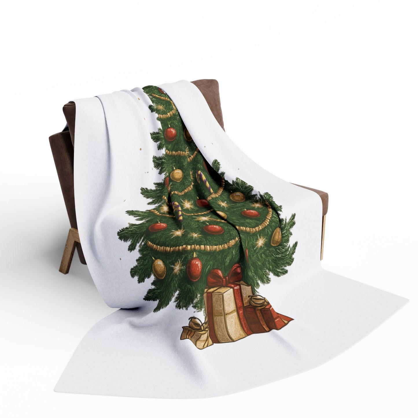 Cozy Christmas Fleece Blanket, Holiday Throw, Festive Decor, Winter Gift, Snuggly Tree Blanket, Christmas Cheer