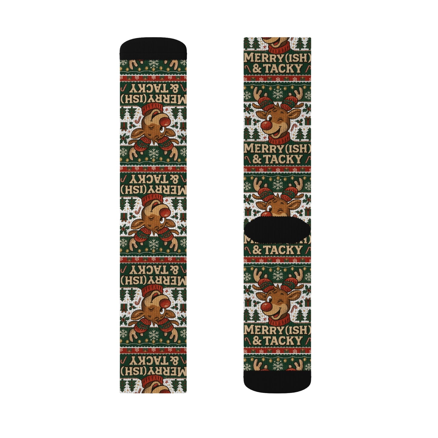 Festive Merry & Tacky Sublimation Socks