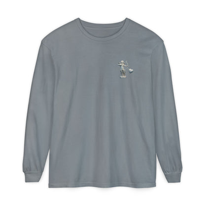 Cupid Cherub Long Sleeve Tee — Vintage Cupid Heart Graphic