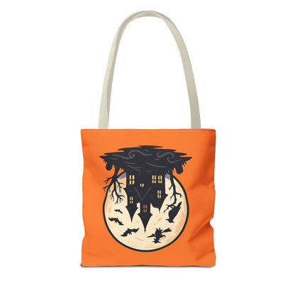 Halloween Themed Tote Bag, Pumpkin Design Bag, Spooky Tote, Trick or Treat Bag, Festive Shopping Tote, Fall Accessory
