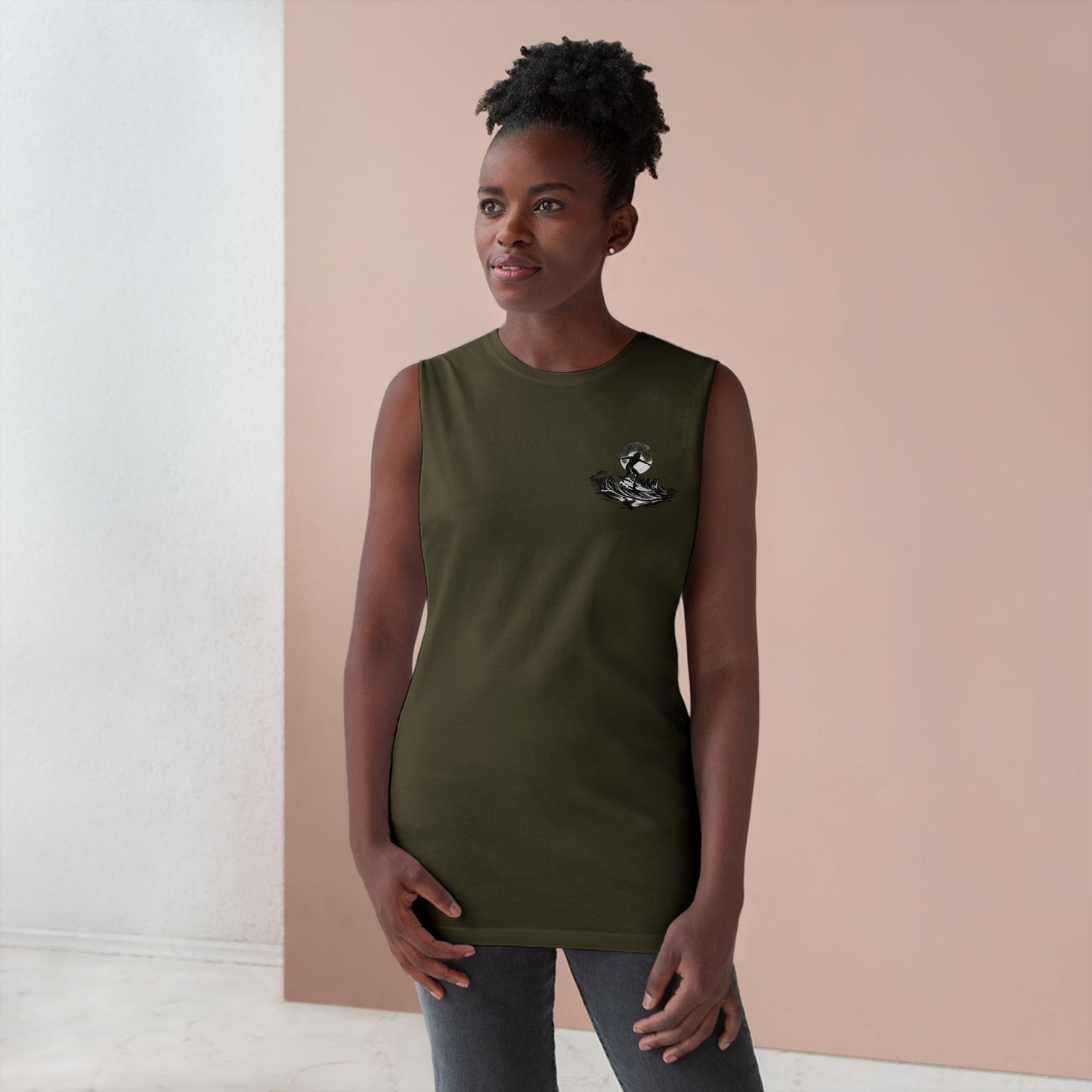 Barnard Tree Tank Top — Minimalist Chest Logo Athletic Tank