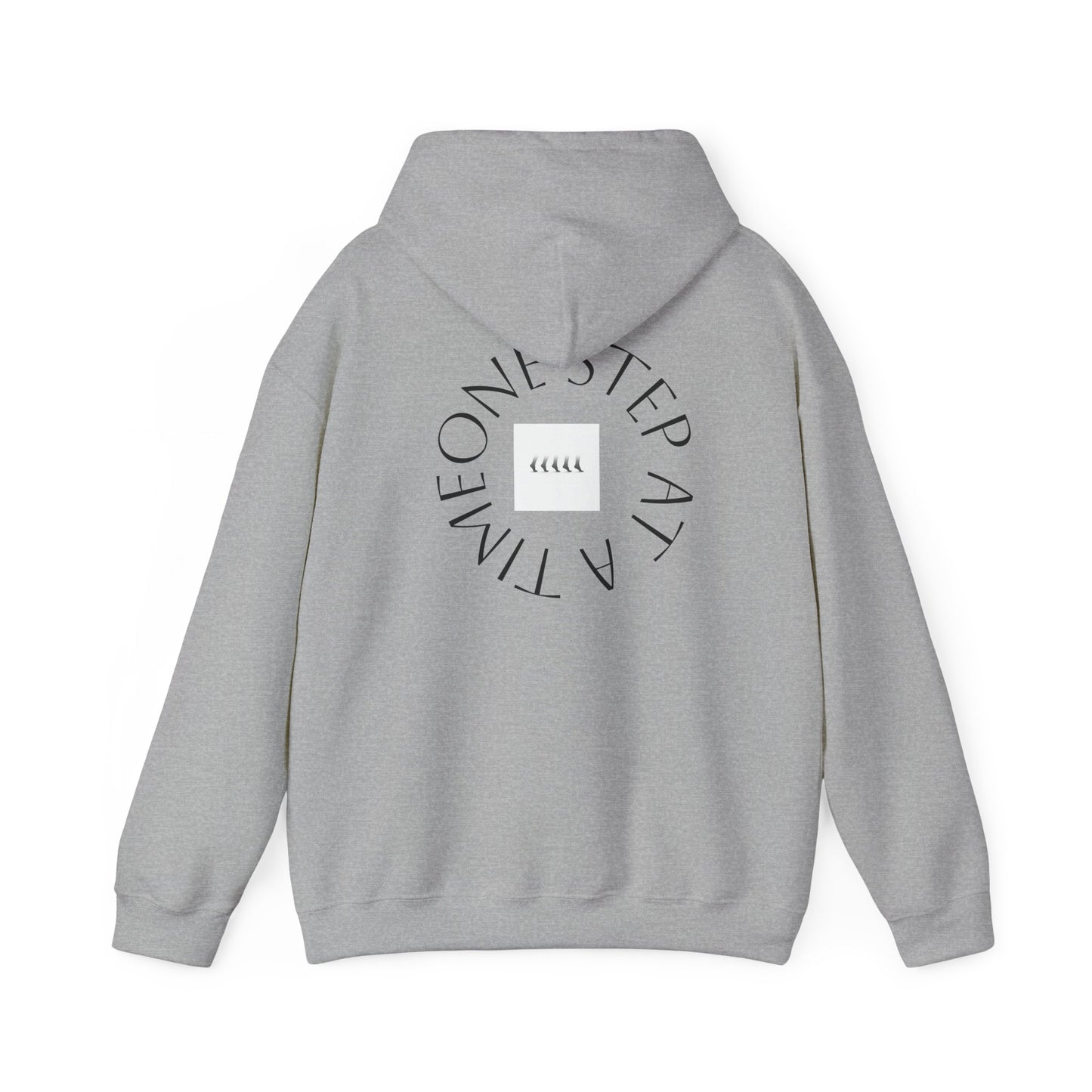 Hoodie — "One Step at a Time" Minimalist Motivational Pullover