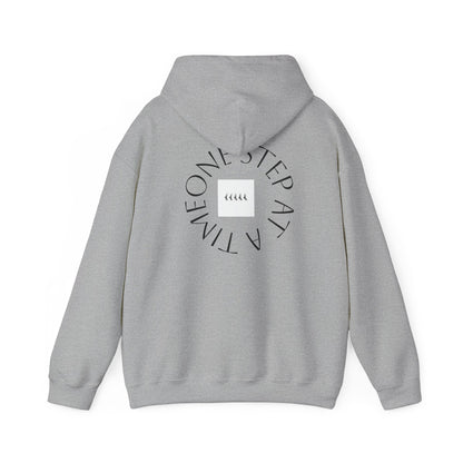 Hoodie — "One Step at a Time" Minimalist Motivational Pullover