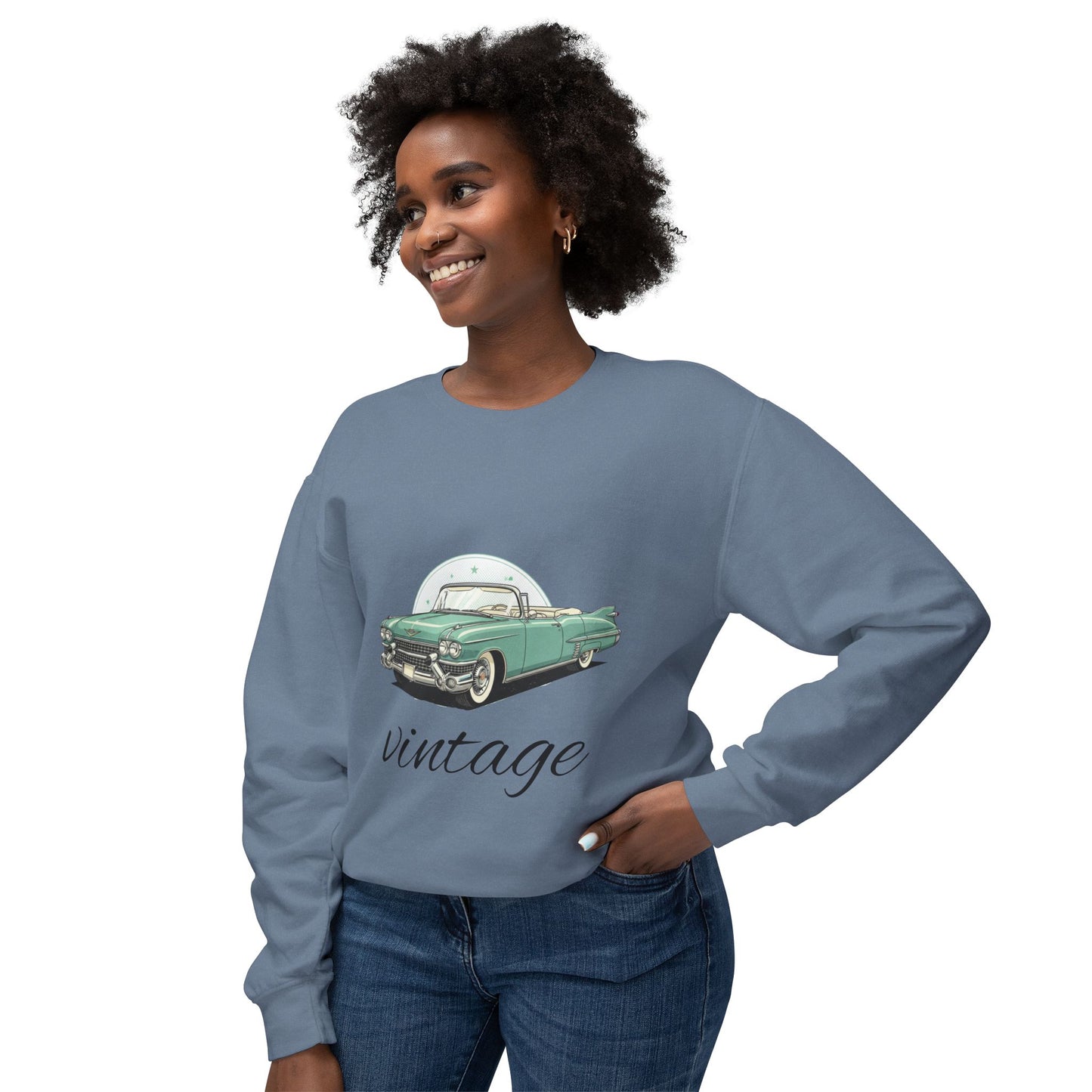 Vintage Green Classic Car Crewneck Sweatshirt
