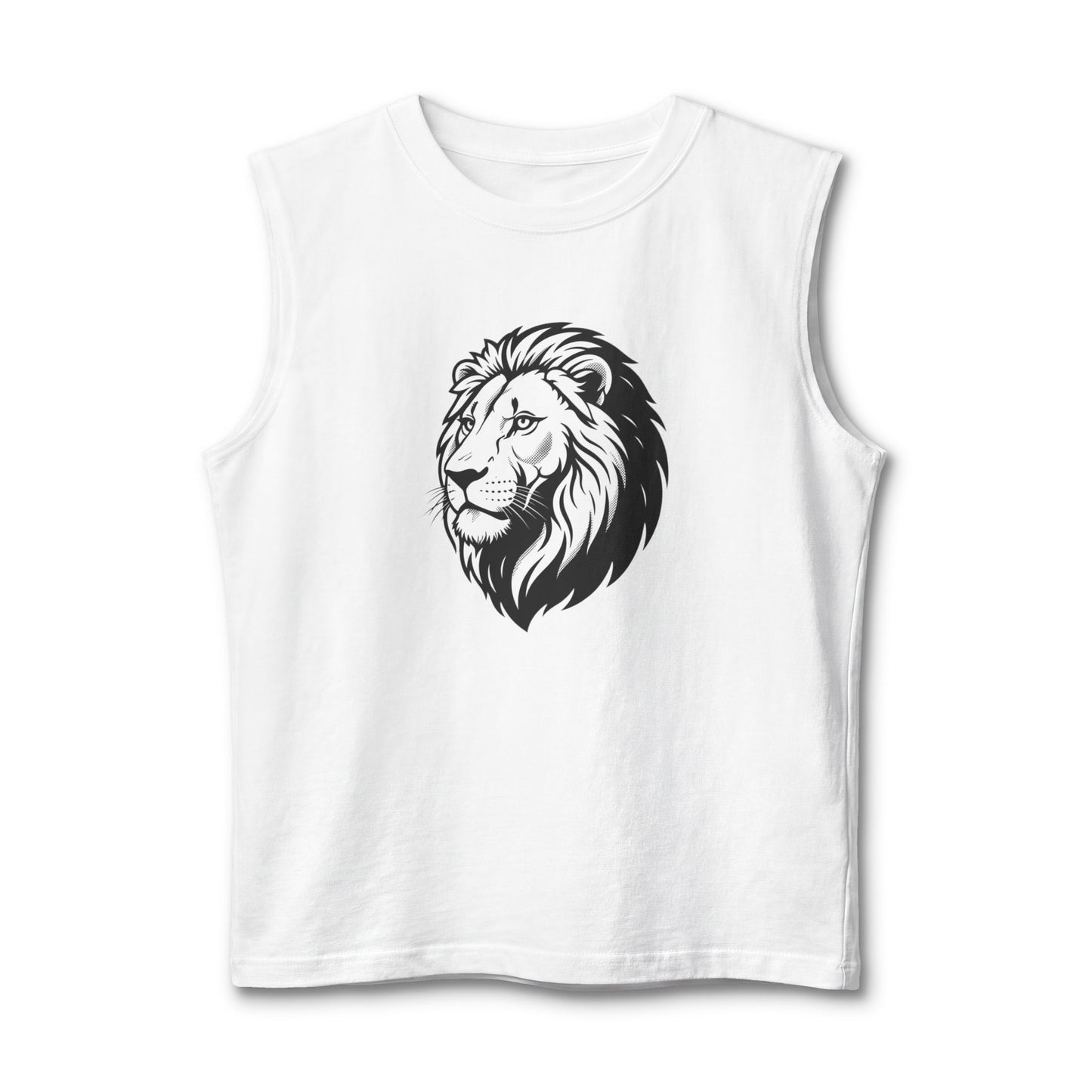 Lion Head Muscle Tank — Majestic Graphic Sleeveless Shirt