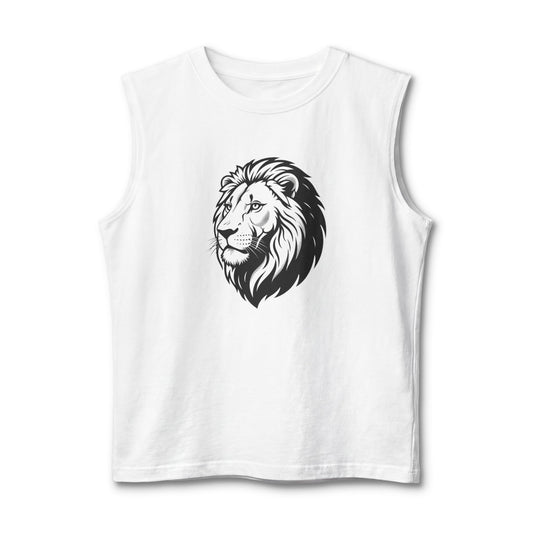 Lion Head Muscle Tank — Majestic Graphic Sleeveless Shirt