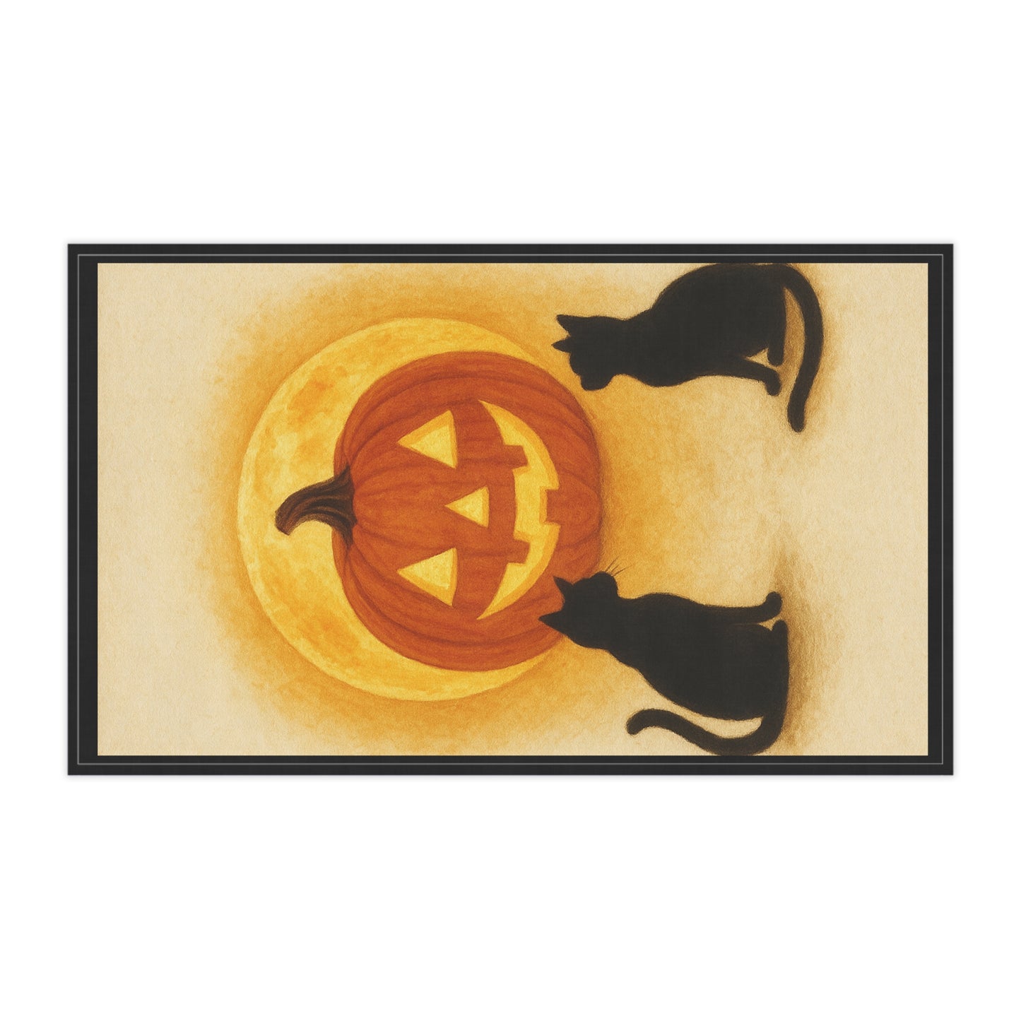 Halloween Cat Tea Towels, Pumpkin Decor, Fall Kitchen Accessories, Spooky Gift for Cat Lovers, Autumn Home Decor