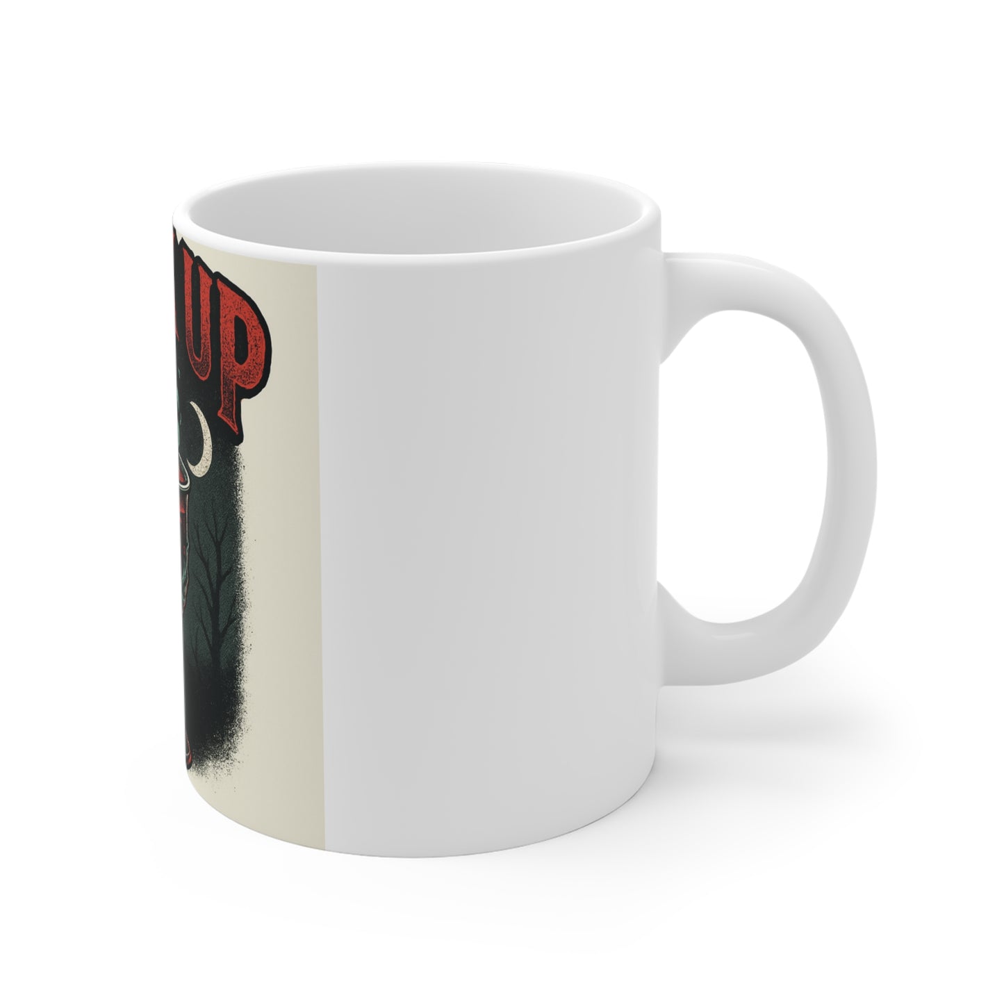 Gothic Drink Up Ceramic Mug - Spooky Gift, Halloween Decor, Coffee Cup, Gothic Aesthetic, Unique Beverage Holder