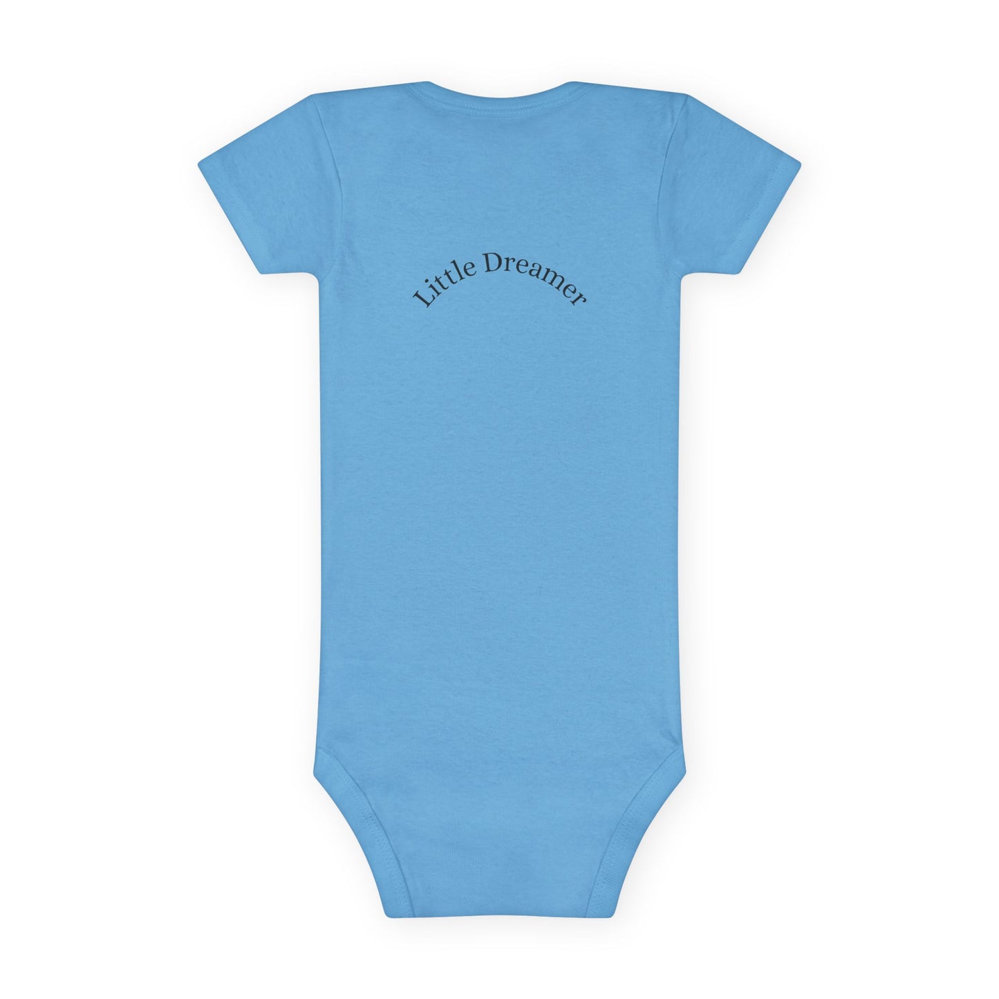 Baby Onesie - 'Little Dreamer' Moon & Sleeping Baby Short Sleeve Bodysuit