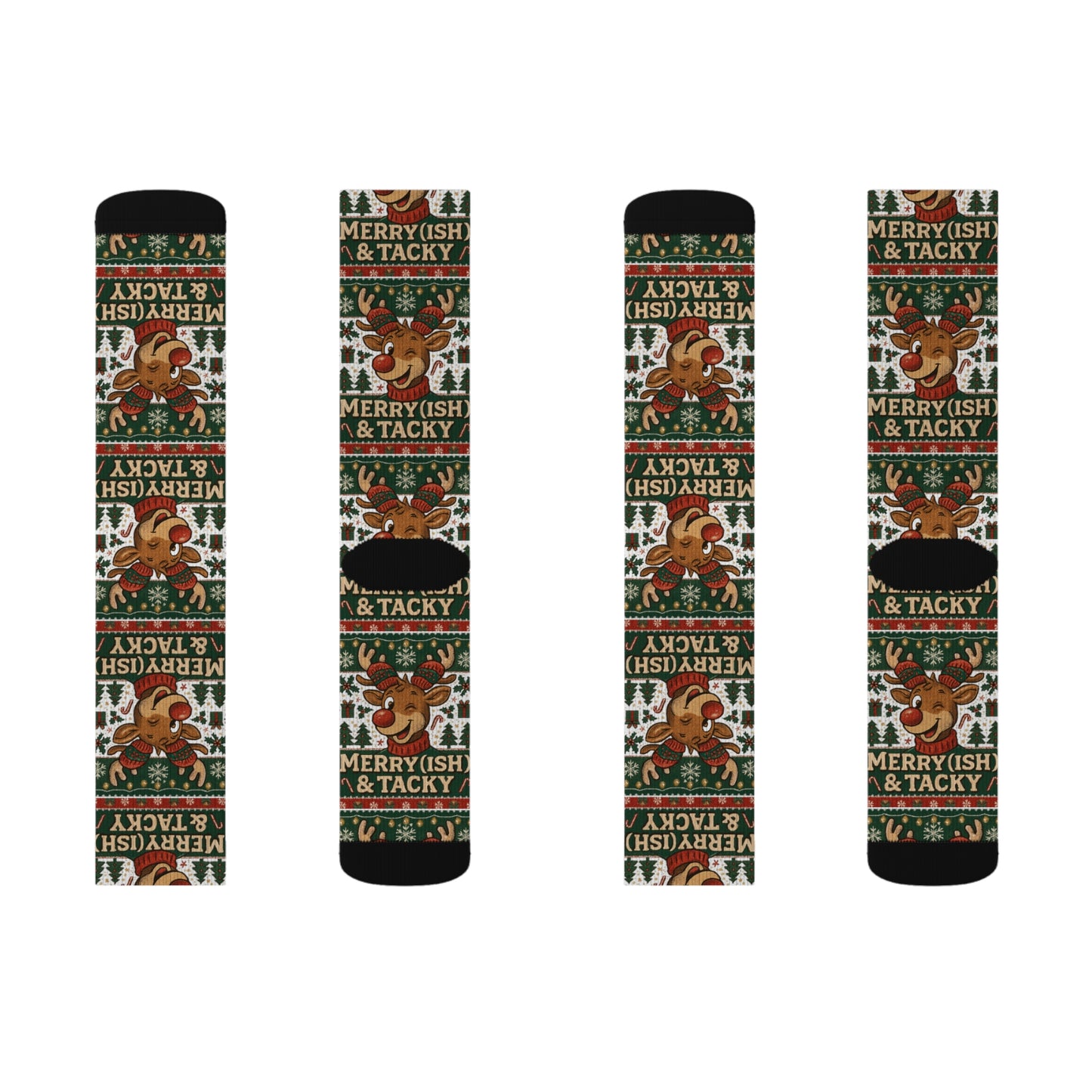 Festive Merry & Tacky Sublimation Socks