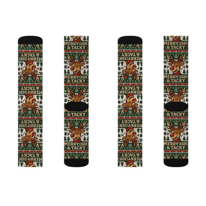 Festive Merry & Tacky Sublimation Socks
