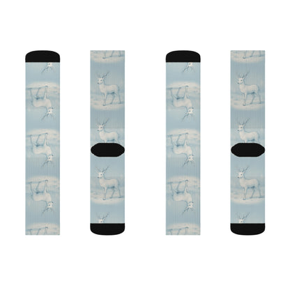 Whimsical Unicorn Sublimation Socks