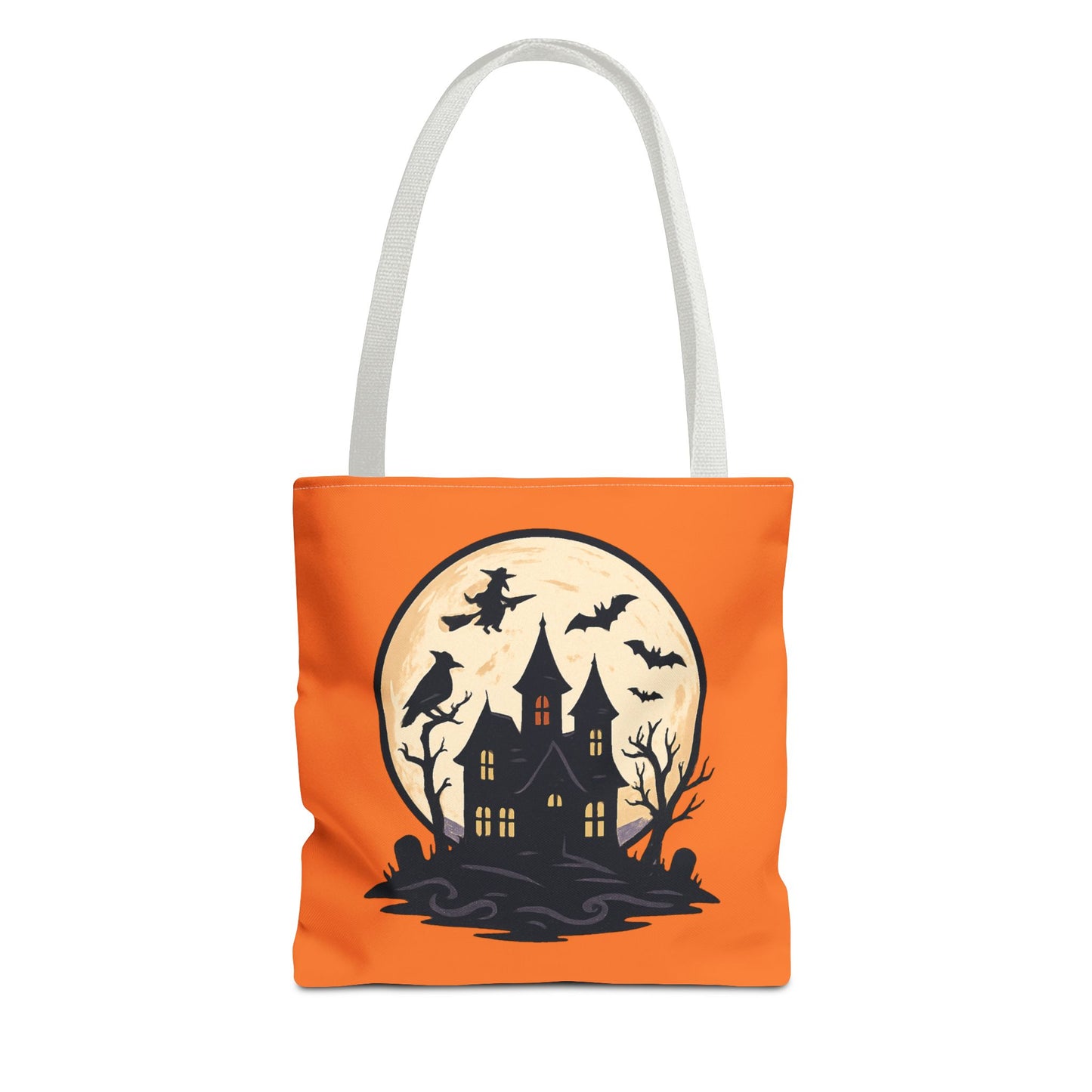 Halloween Themed Tote Bag, Pumpkin Design Bag, Spooky Tote, Trick or Treat Bag, Festive Shopping Tote, Fall Accessory