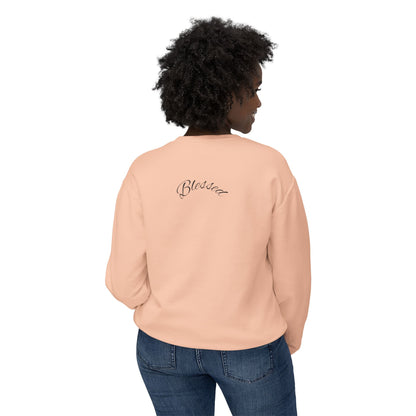 11:11 Crewneck Sweatshirt — Minimal White 'Blessed' Back Design