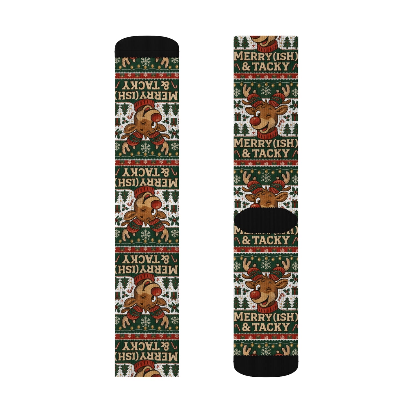 Festive Merry & Tacky Sublimation Socks