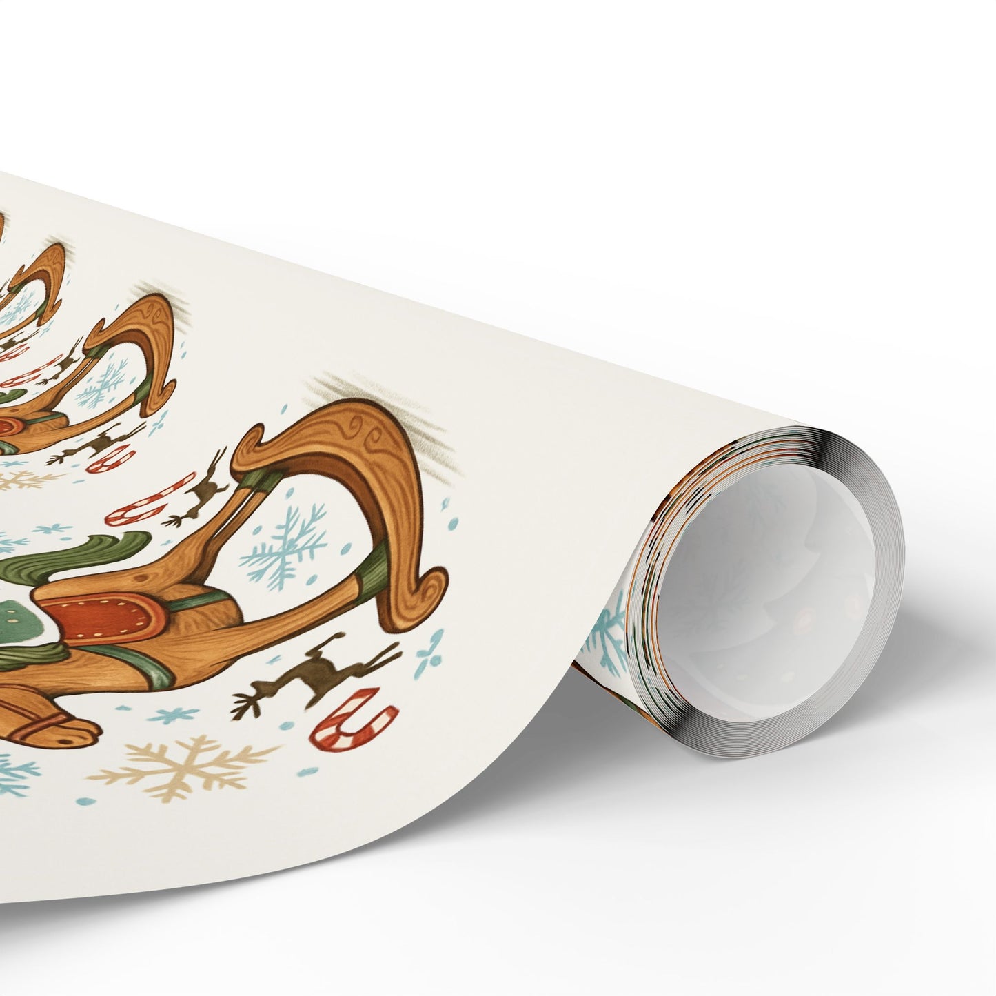 Rocking Horse Christmas Wrapping Paper – Vintage Holiday Gift Wrap