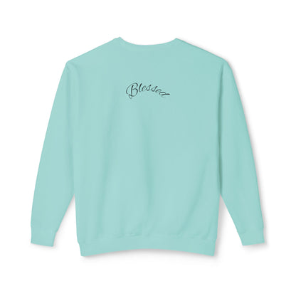 11:11 Crewneck Sweatshirt — Minimal White 'Blessed' Back Design