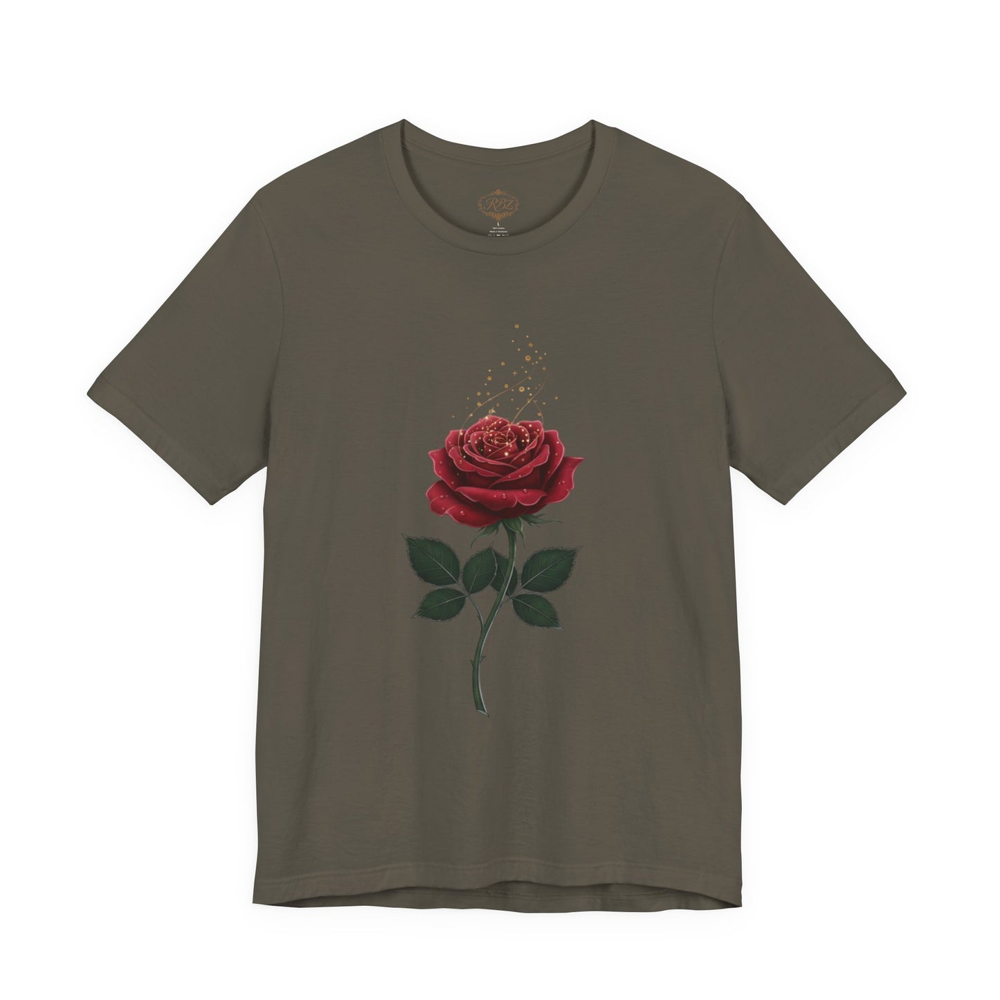 Red Rose Graphic Tee - Vintage Single Bloom T-Shirt