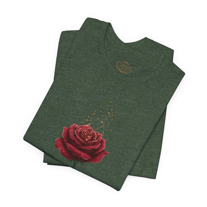 Red Rose Graphic Tee - Vintage Single Bloom T-Shirt