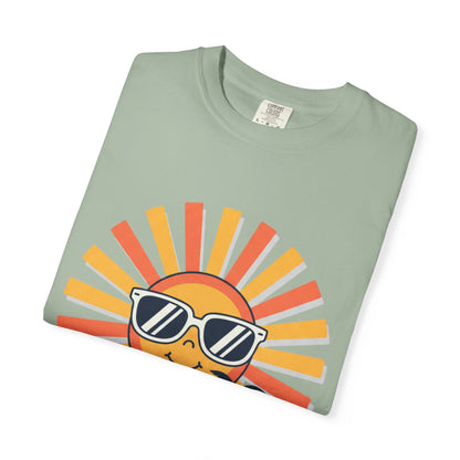 Summer Vibes T-Shirt — Retro Sun with Sunglasses Beach Graphic