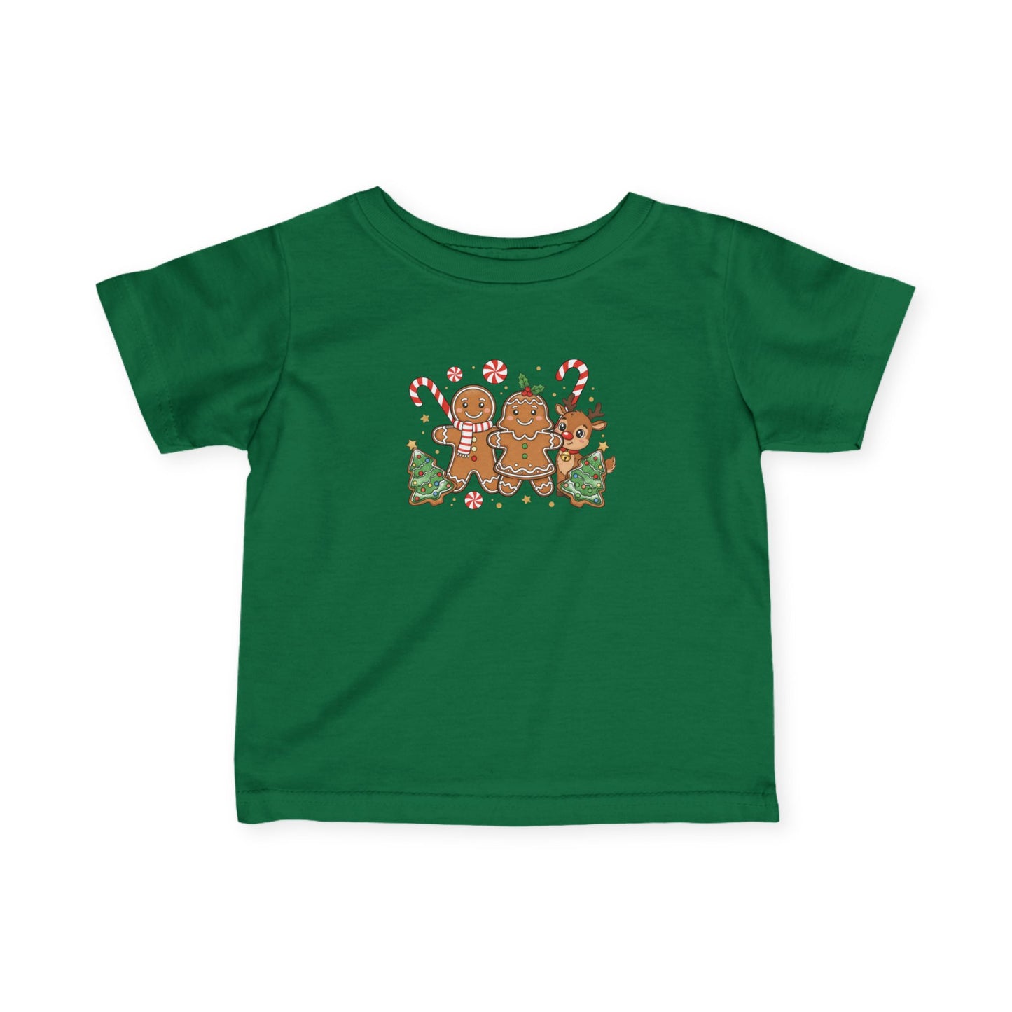 Infant Tee — Cute Gingerbread Friends Christmas Holiday Baby Shirt