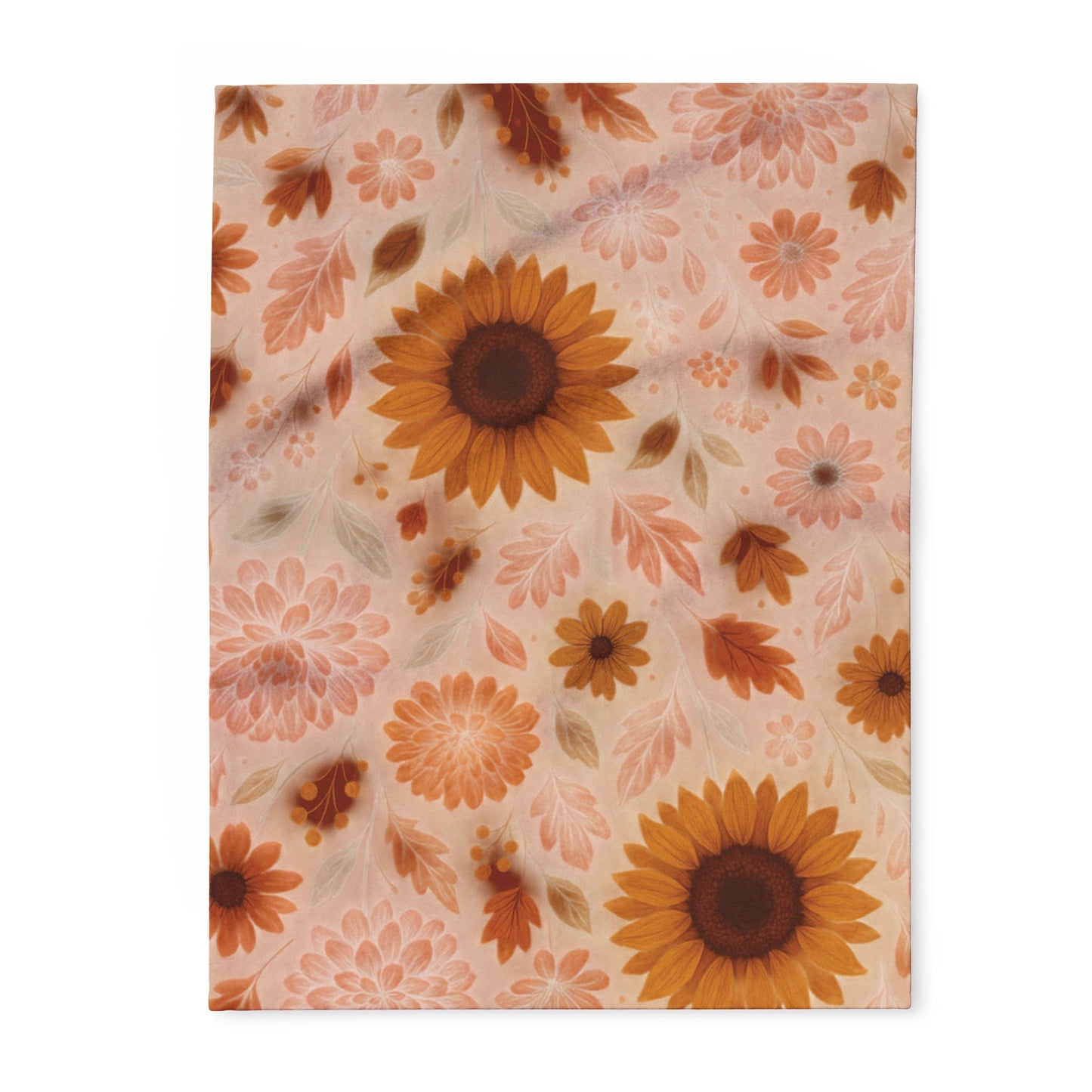 Cozy Floral Arctic Fleece Blanket, Soft Throw for Home Decor, Great Gift for Fall, Movie Nights, Autumn Decor, Cozy Nights
