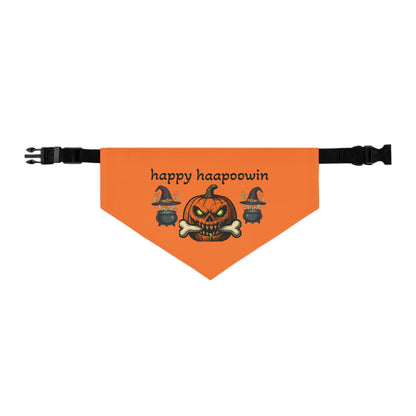 Halloween Pet Bandana Collar, Spooky Dog Accessory, Fall Costume for Pets, Pumpkin and Bones Design, Perfect for Halloween Celebrations