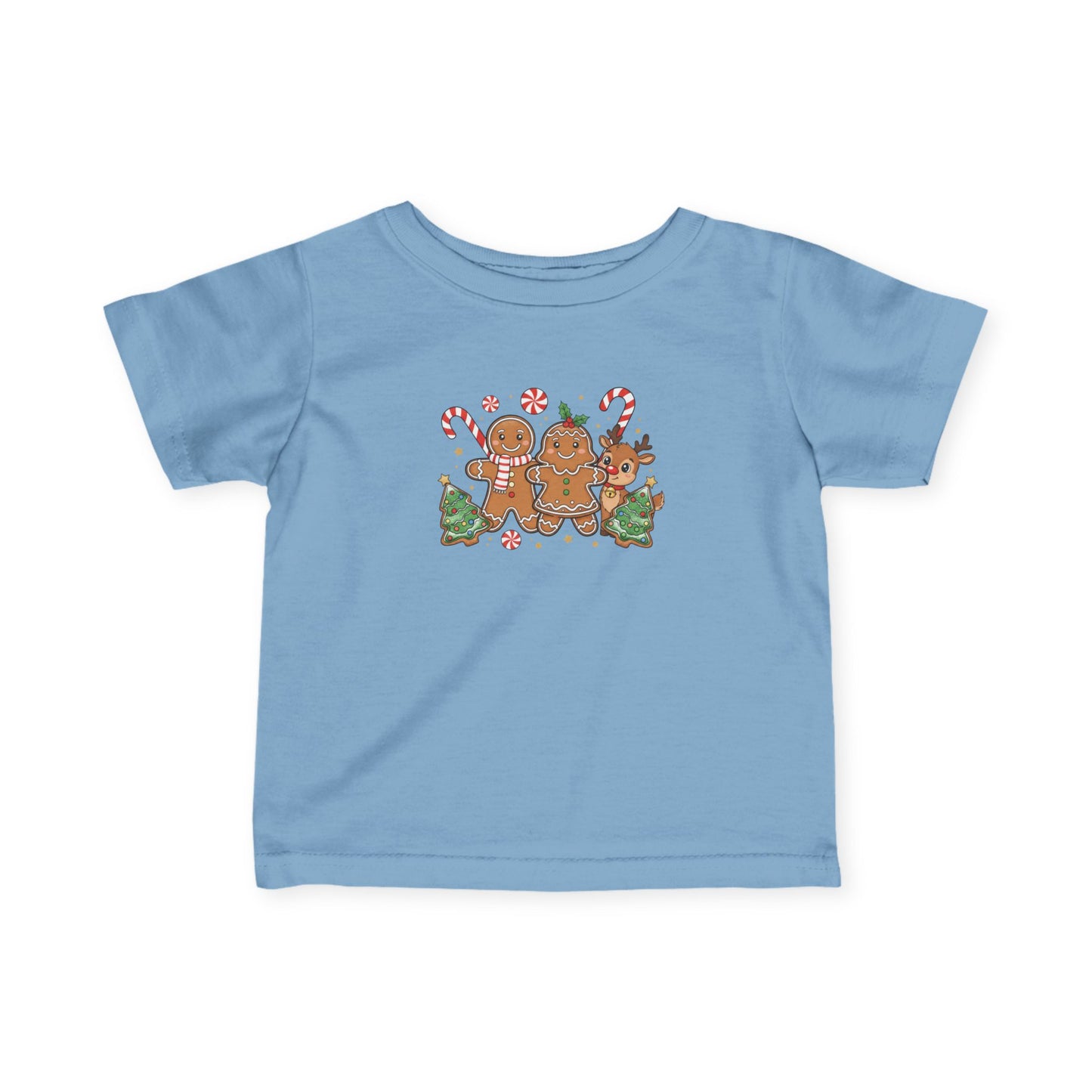 Infant Tee — Cute Gingerbread Friends Christmas Holiday Baby Shirt
