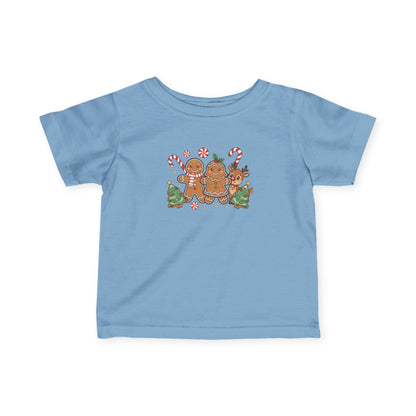 Infant Tee — Cute Gingerbread Friends Christmas Holiday Baby Shirt