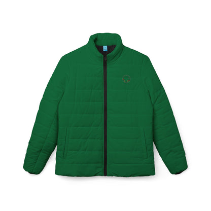 Women’s Green Puffer Jacket — Lightweight Quilted Coat for Cold Weather