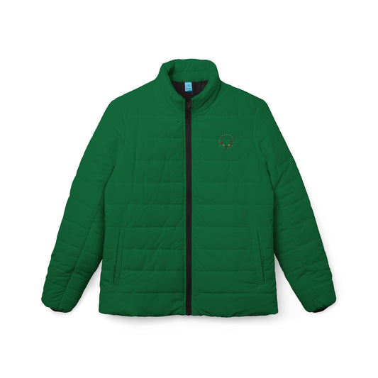 Women’s Green Puffer Jacket — Lightweight Quilted Coat for Cold Weather