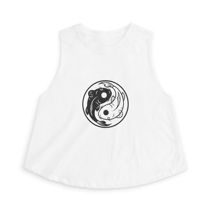 Yin Yang Koi Crop Top — Women's Graphic Crop Tank