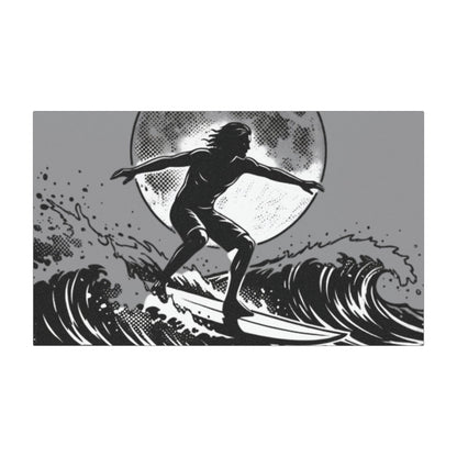 Surfing Silhouette Car Magnet — Moonlit Wave Vinyl Car Magnet
