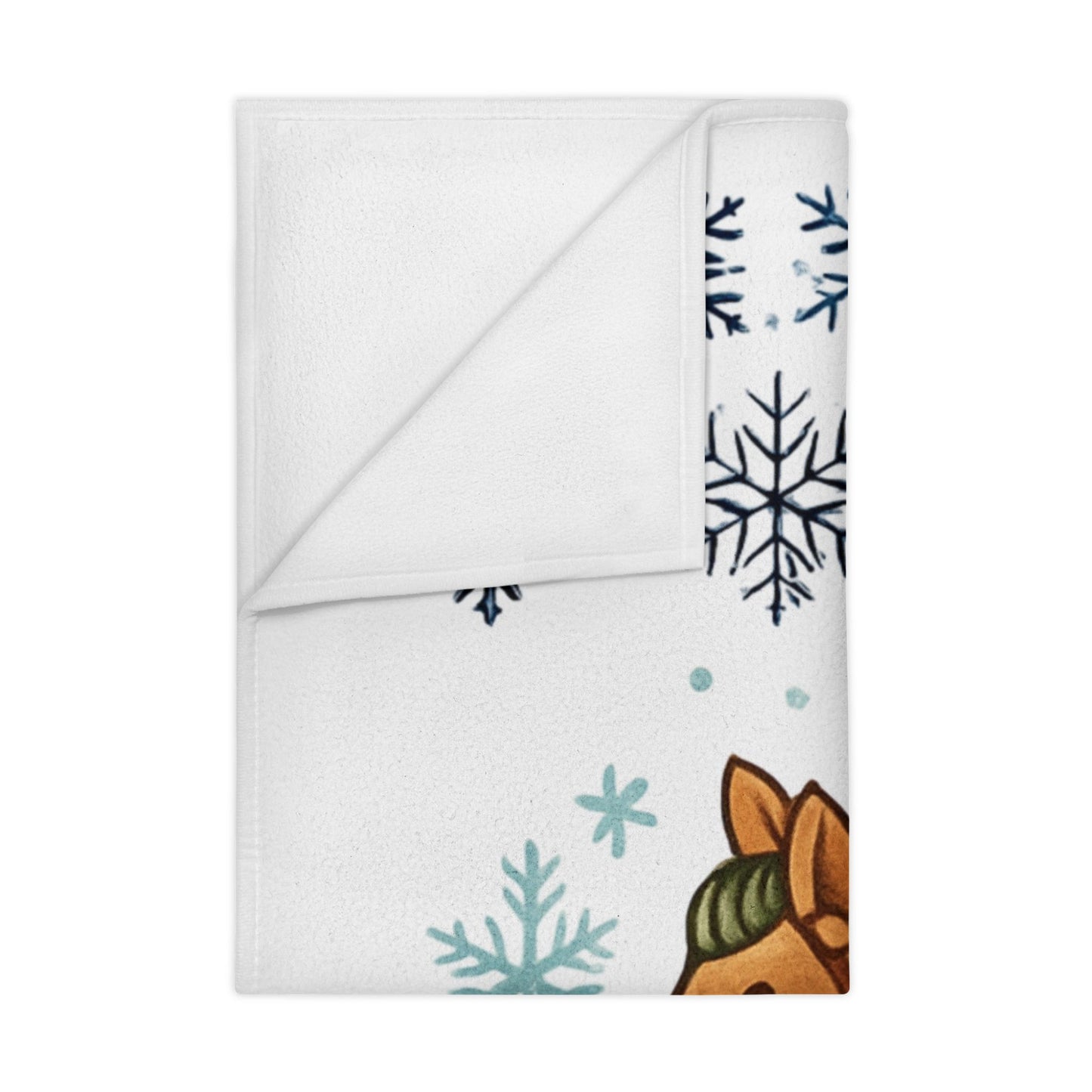 Toddler Blanket — Christmas Rocking Horse Snowflake Holiday Baby Throw