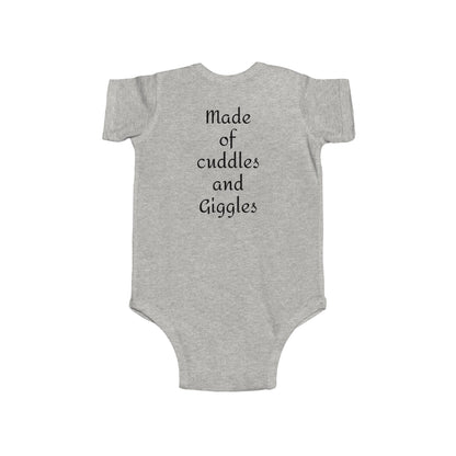 Cuddling Bear Infant Bodysuit — "Made of Cuddles and Giggles" Baby One-Piece
