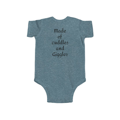 Cuddling Bear Infant Bodysuit — "Made of Cuddles and Giggles" Baby One-Piece