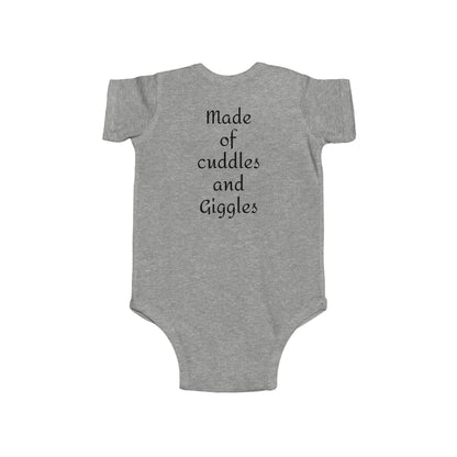 Cuddling Bear Infant Bodysuit — "Made of Cuddles and Giggles" Baby One-Piece