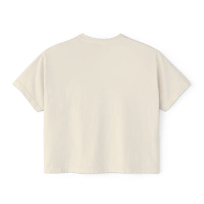 Easter Bunny Family Women's Boxy Tee — Cute Vintage Rabbits & Easter Eggs