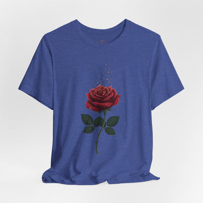 Red Rose Graphic Tee - Vintage Single Bloom T-Shirt