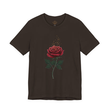 Red Rose Graphic Tee - Vintage Single Bloom T-Shirt