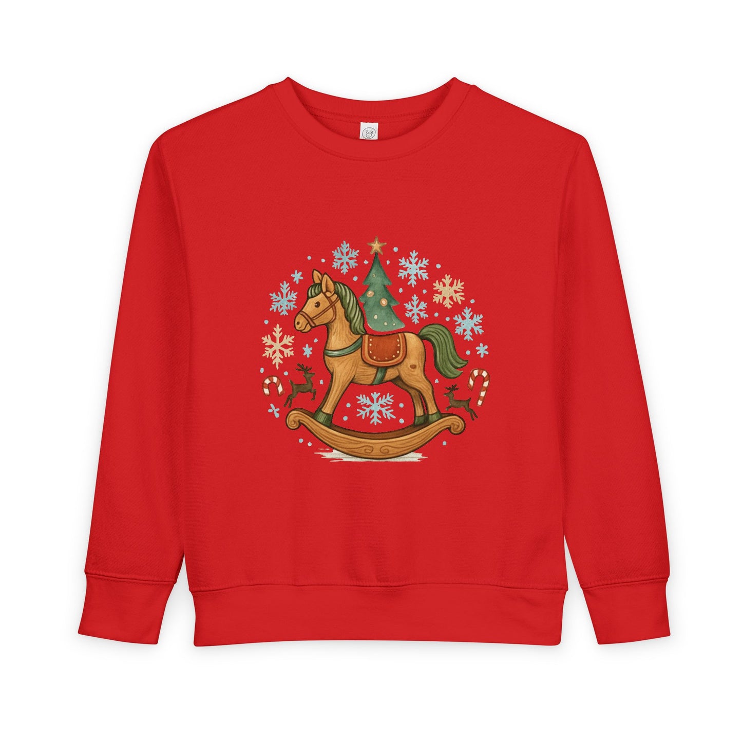 Toddler Sweatshirt — Vintage Rocking Horse Christmas Crewneck