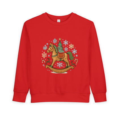 Toddler Sweatshirt — Vintage Rocking Horse Christmas Crewneck