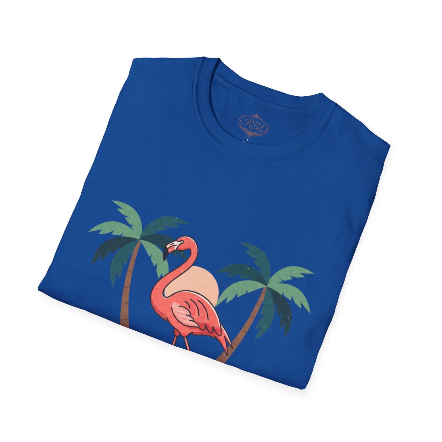 Flamingo Beach T-Shirt — Tropical Palm Island Graphic Tee