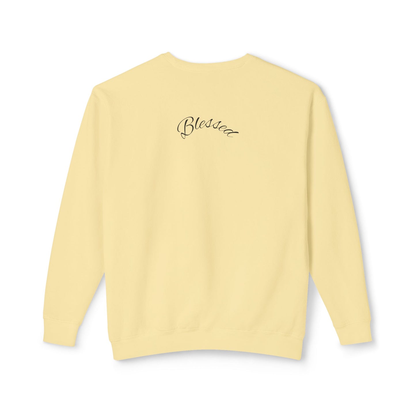 11:11 Crewneck Sweatshirt — Minimal White 'Blessed' Back Design