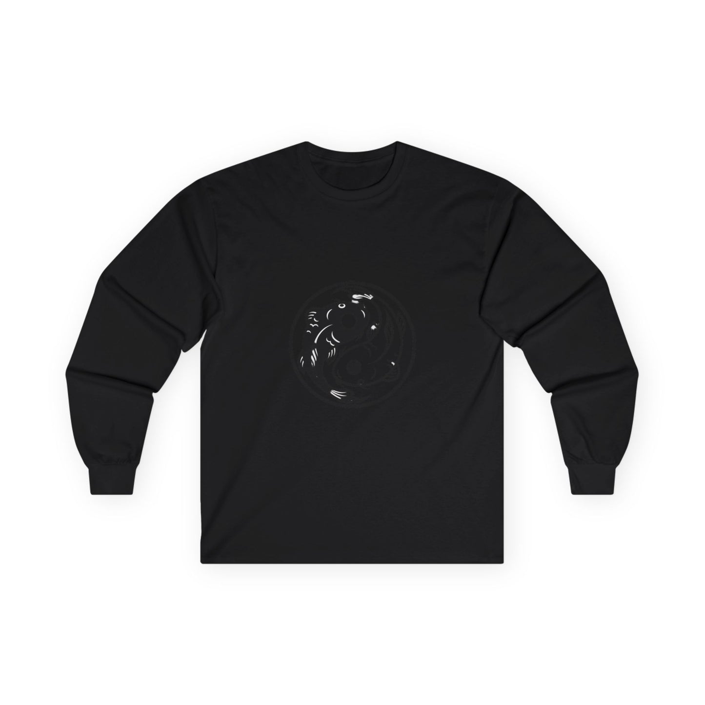 Yin Yang Koi Fish Long Sleeve Tee — Zen Balance Graphic Shirt