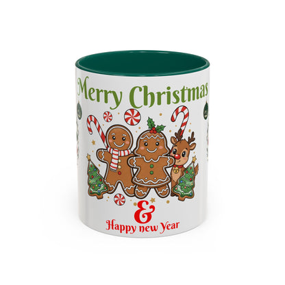 Merry Christmas & Happy New Year Gingerbread Holiday Mug (11oz/15oz)